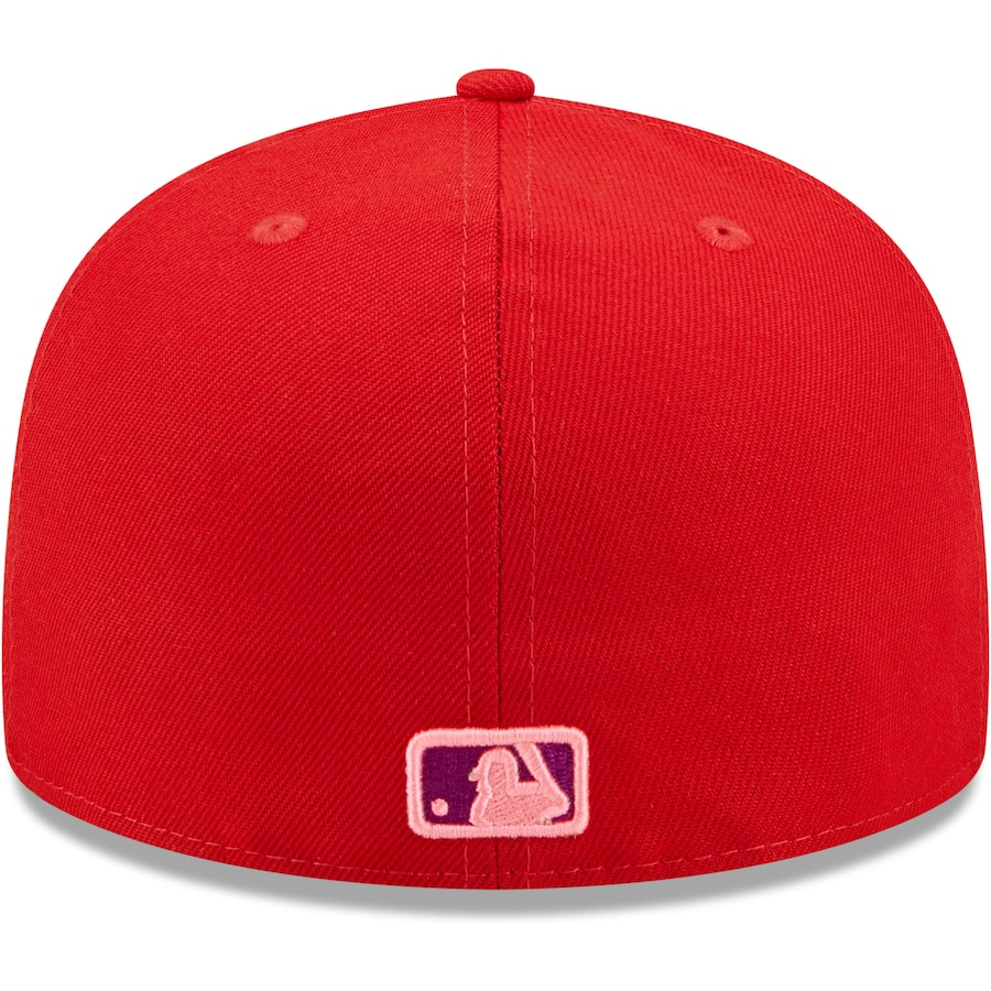 New Era Red Boston Red Sox Purple Undervisor 59FIFTY Fitted Hat