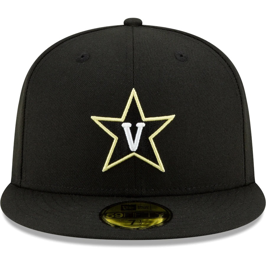 New Era Vanderbilt Commodores Black Logo Basic 59FIFTY Fitted Hat