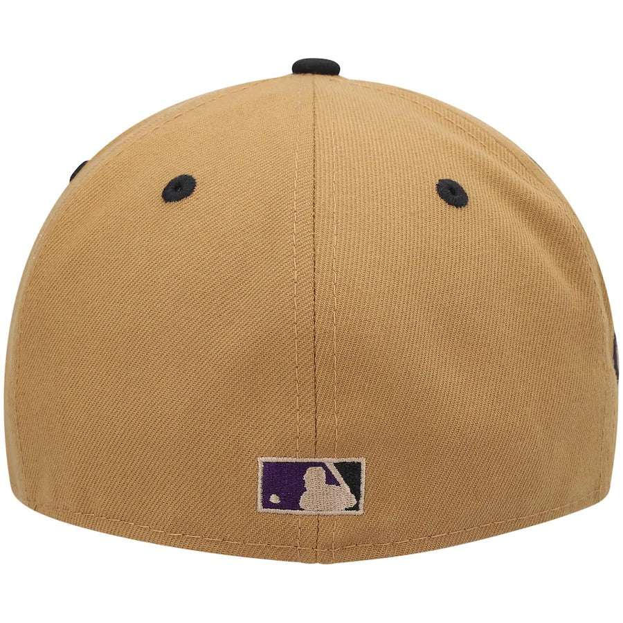 New Era San Diego Padres Tan 50th Anniversary Purple Undervisor 59FIFTY Fitted Hat