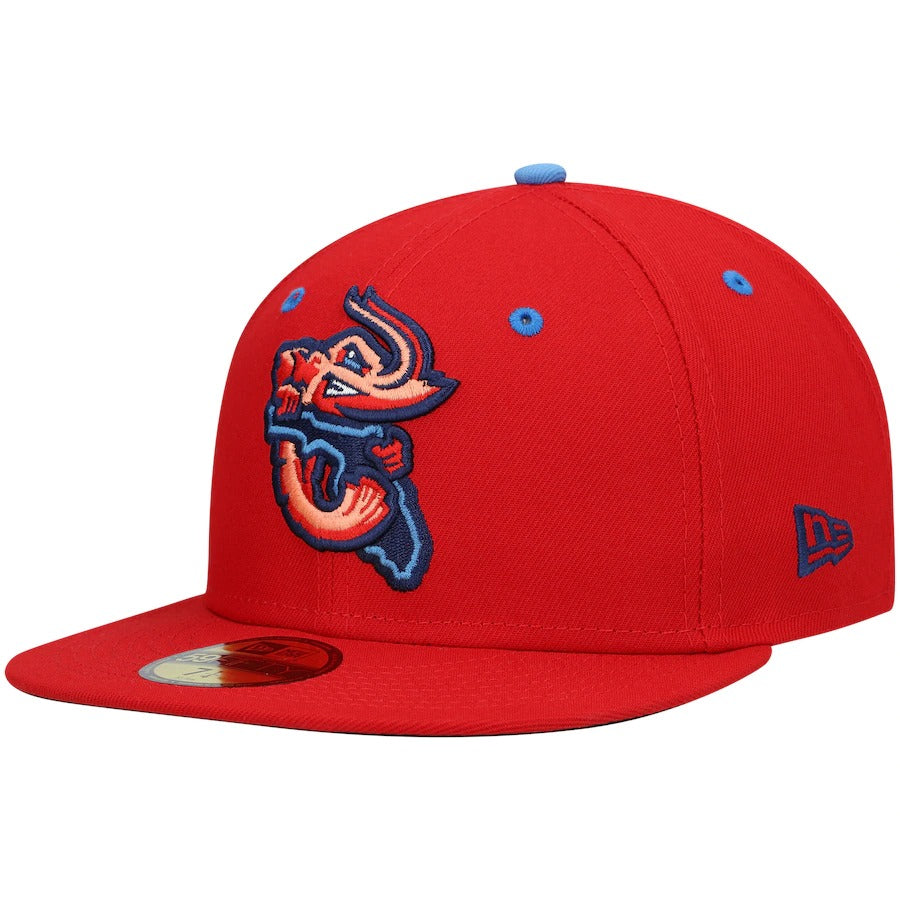 New Era Jacksonville Jumbo Shrimp Red Authentic Collection Team Alternate 59FIFTY Fitted Hat