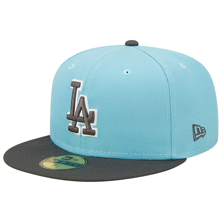 New Era Light Blue/Charcoal Los Angeles Dodgers Two-Tone Color Pack 59FIFTY Fitted Hat