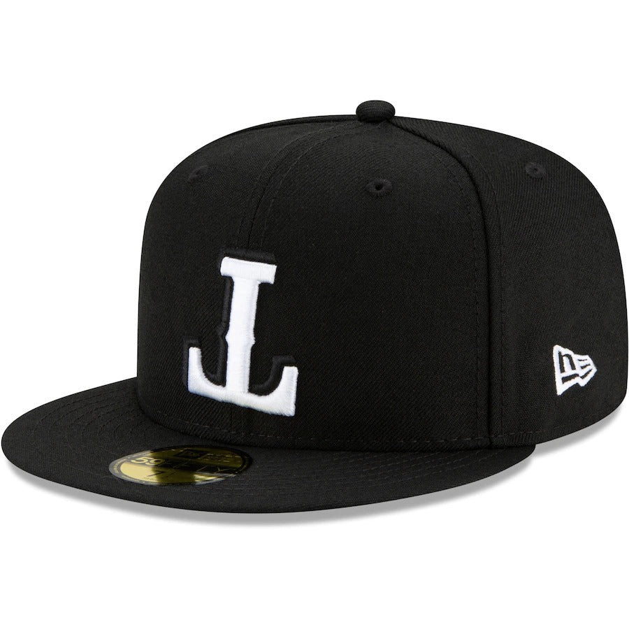 New Era Black Texas Rangers Upside Down Logo 59FIFTY Fitted Hat