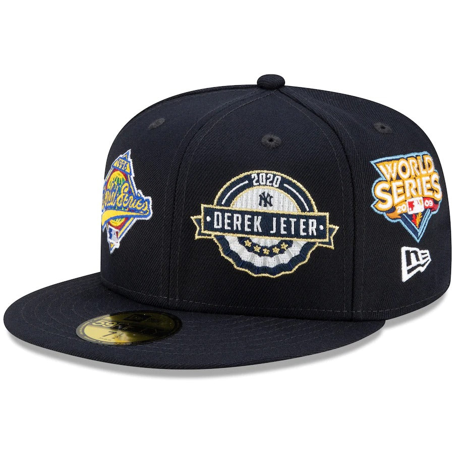 New Era Derek Jeter Navy New York Yankees 2020 Hall of Fame World Series 59FIFTY Fitted Hat