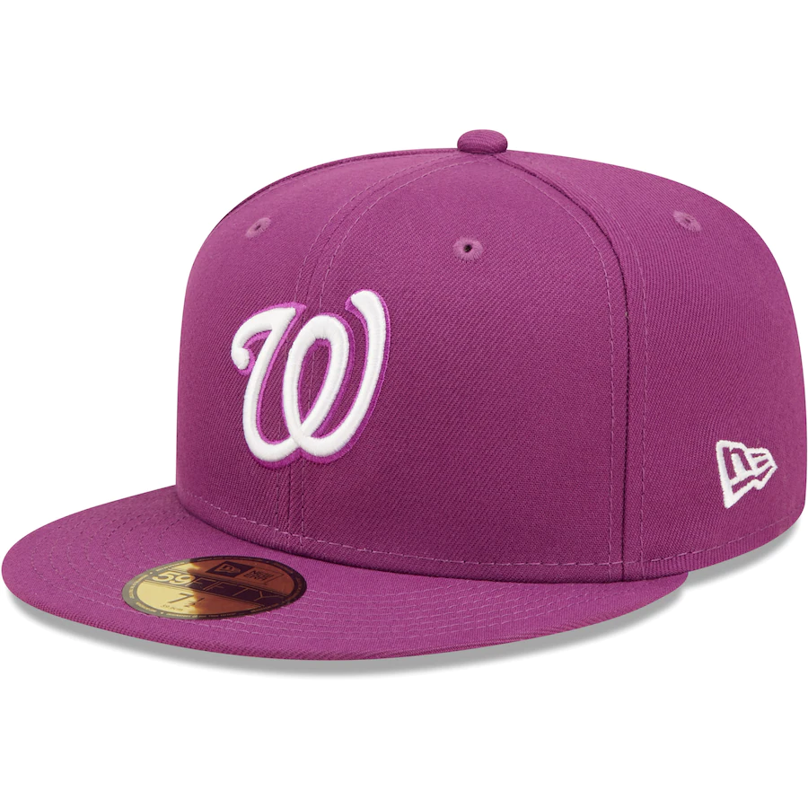 New Era Washington Nationals Grape Purple Logo 59FIFTY Fitted Hat