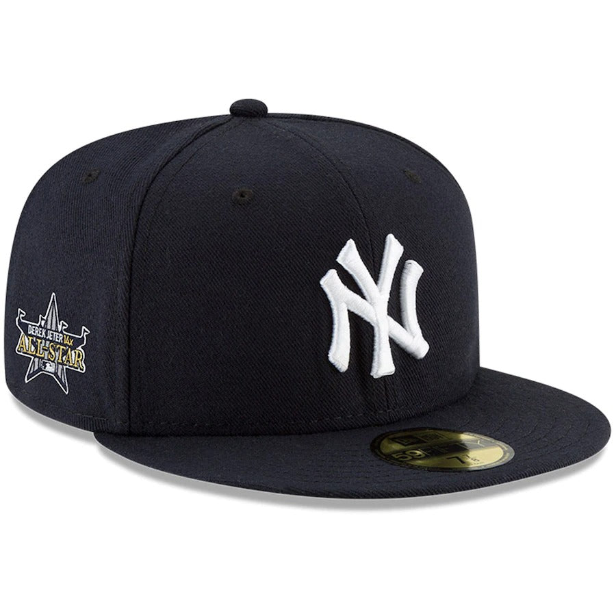 New Era Derek Jeter New York Yankees Navy 14X MLB All-Star Side Patch 59FIFTY Fitted Hat