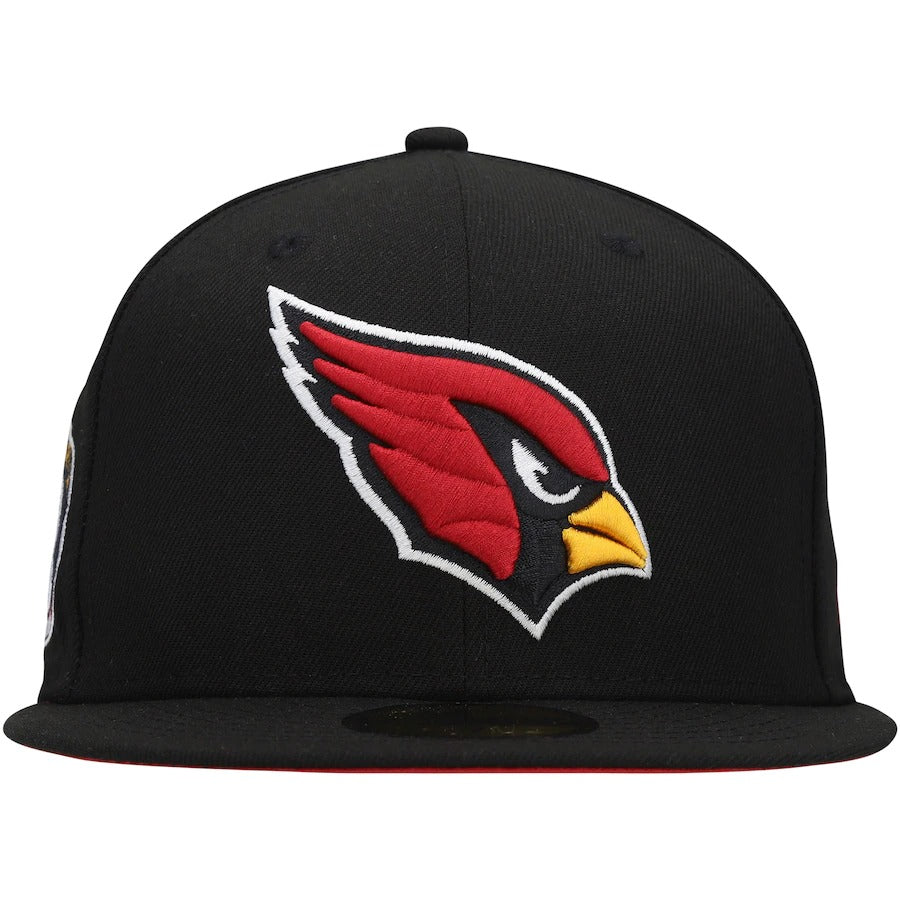 New Era Arizona Cardinals Black 2006 Inaugural Season Cardinals Stadium Anniversary Patch Team 59FIFTY Fitted Hat