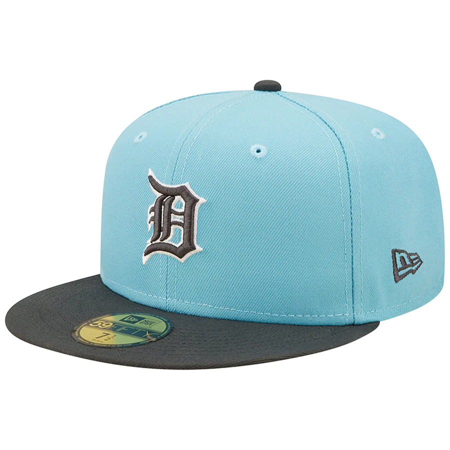 New Era Light Blue/Charcoal Detroit Tigers Two-Tone Color Pack 59FIFTY Fitted Hat