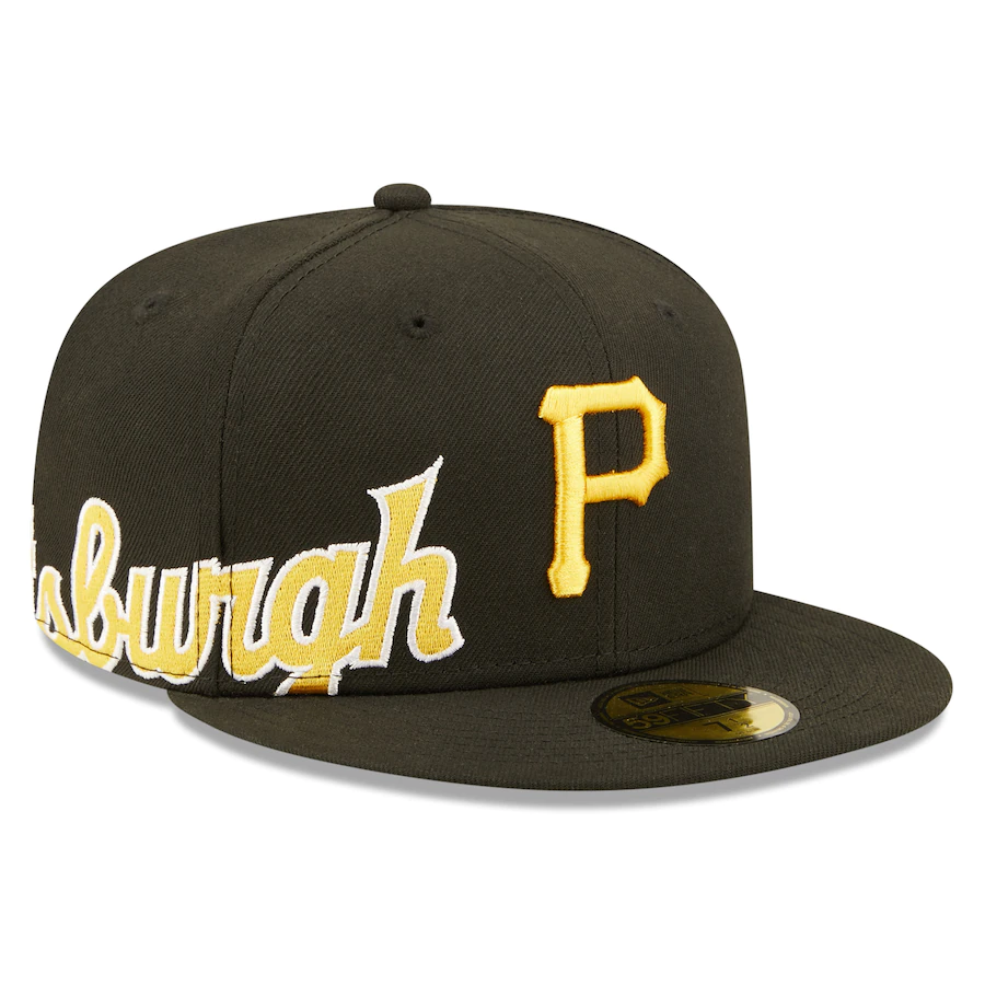 New Era Pittsburgh Pirates Black Sidesplit 59FIFTY Fitted Hat