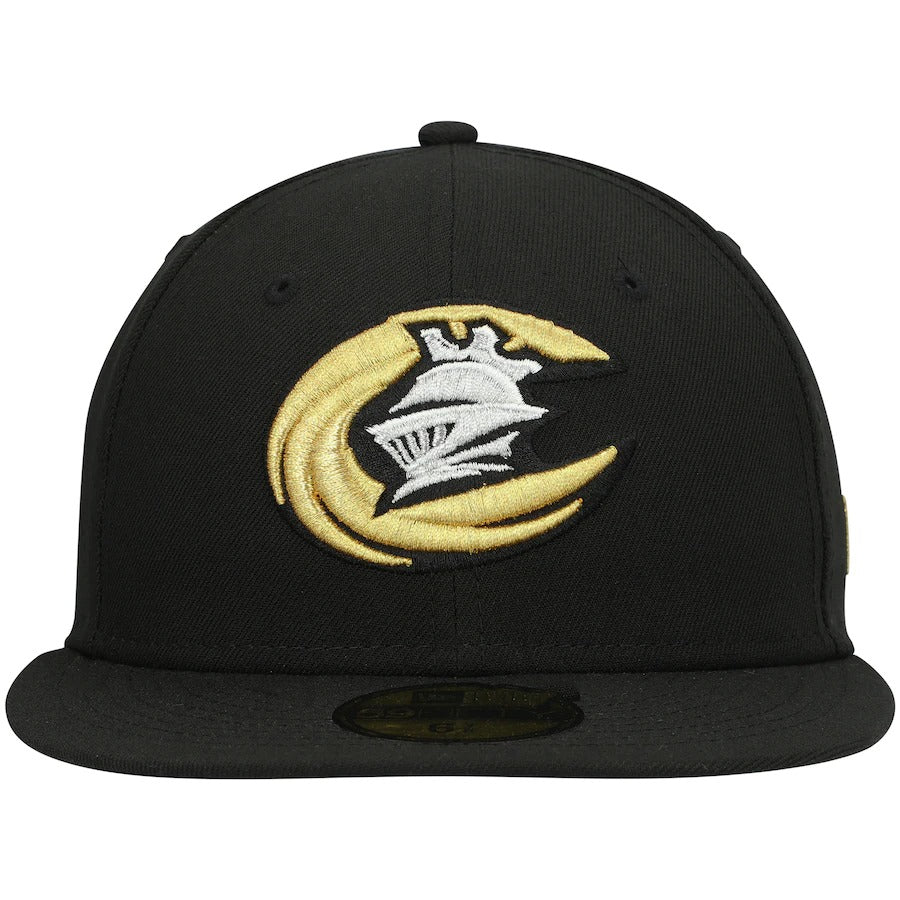 New Era Charlotte Knights Black Authentic Collection Team Home 59FIFTY Fitted Hat