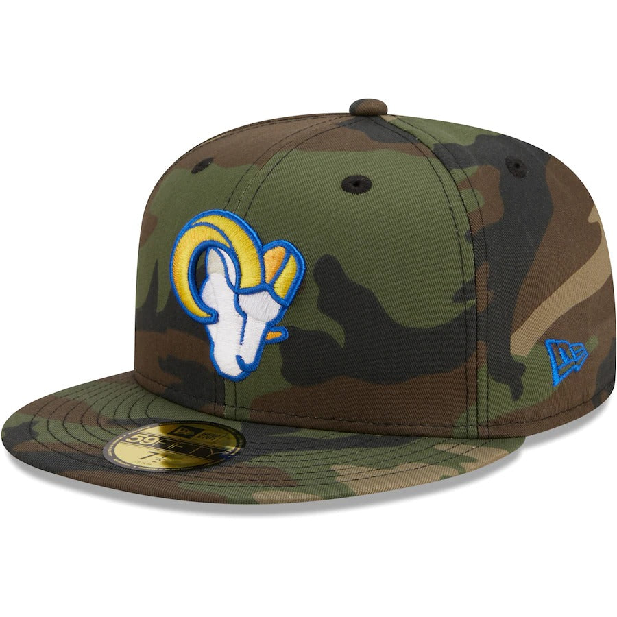 New Era Los Angeles Rams Camo Woodland 2021 59FIFTY Fitted Hat