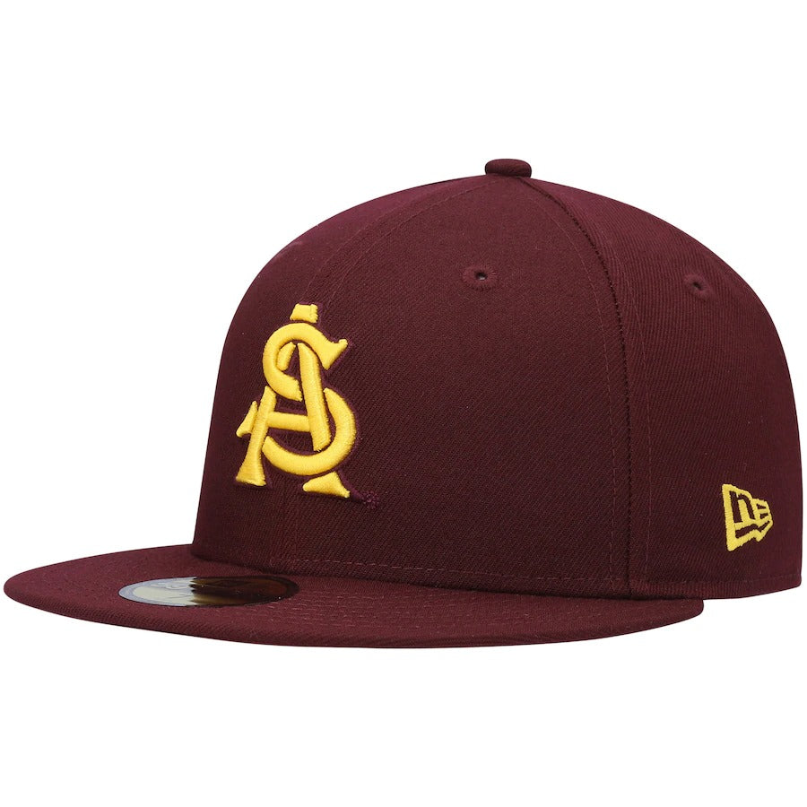 New Era Arizona State Sun Devils Maroon Logo Basic 59FIFTY Fitted Hat