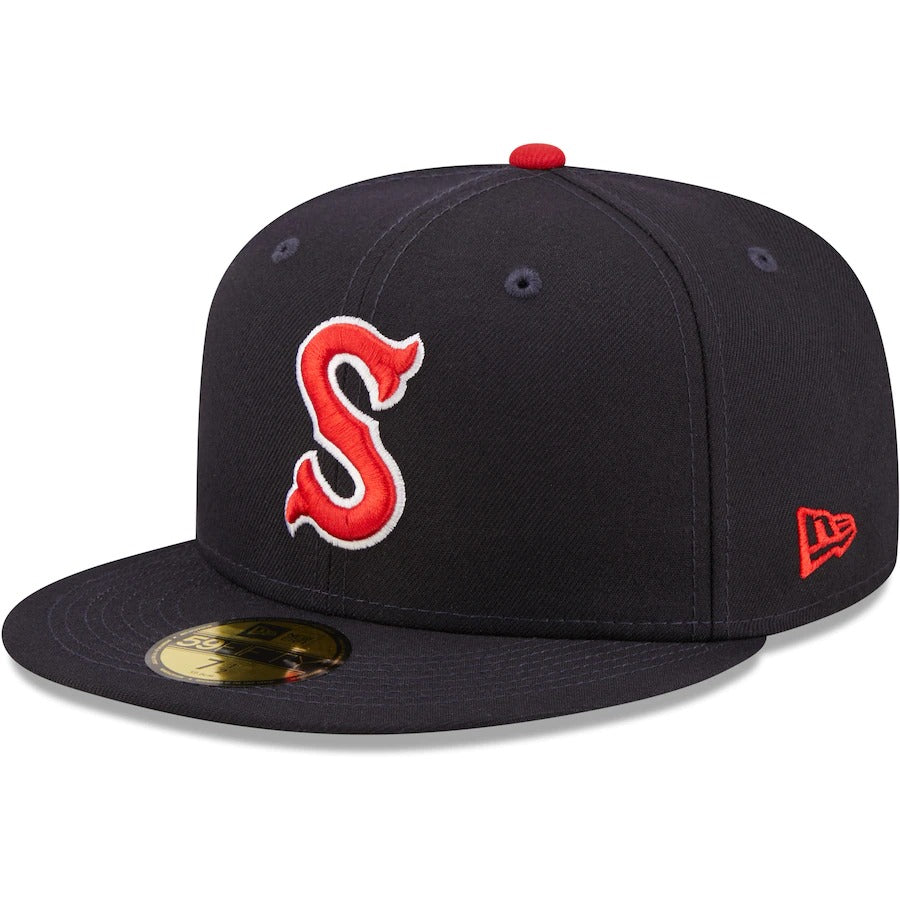 New Era Salem Red Sox Navy Authentic Collection 59FIFTY Fitted Hat