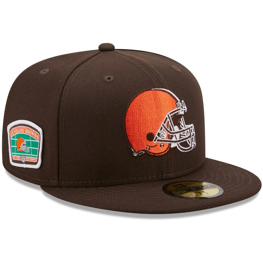 New Era Brown Cleveland Browns Field Patch 59FIFTY Fitted Hat