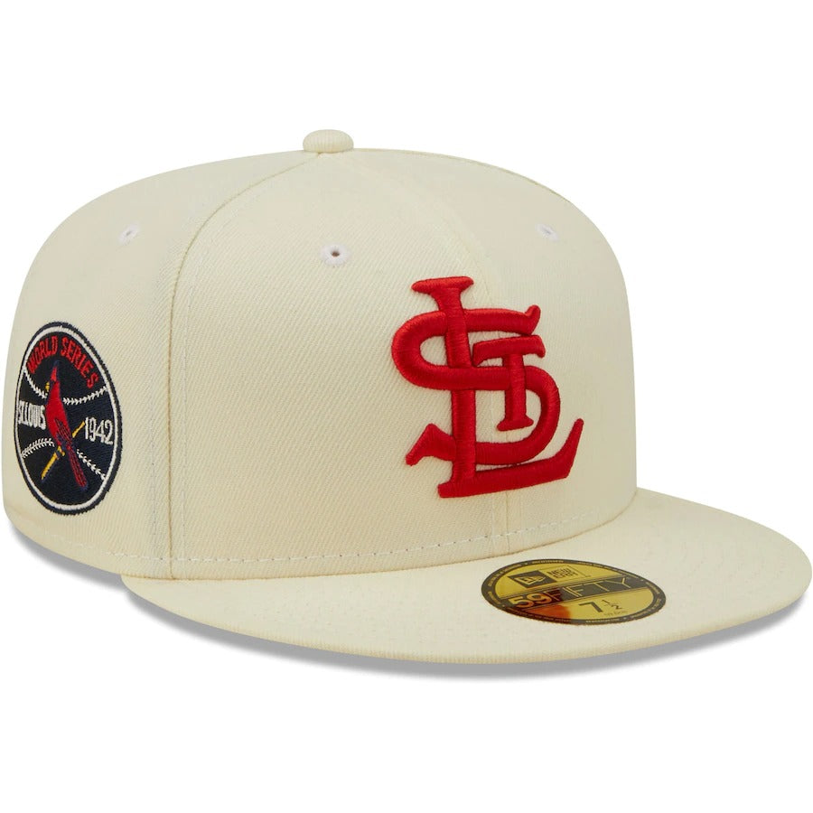 New Era St. Louis Cardinals Cream 1942 World Series Chrome Alternate Undervisor 59FIFTY Fitted Hat