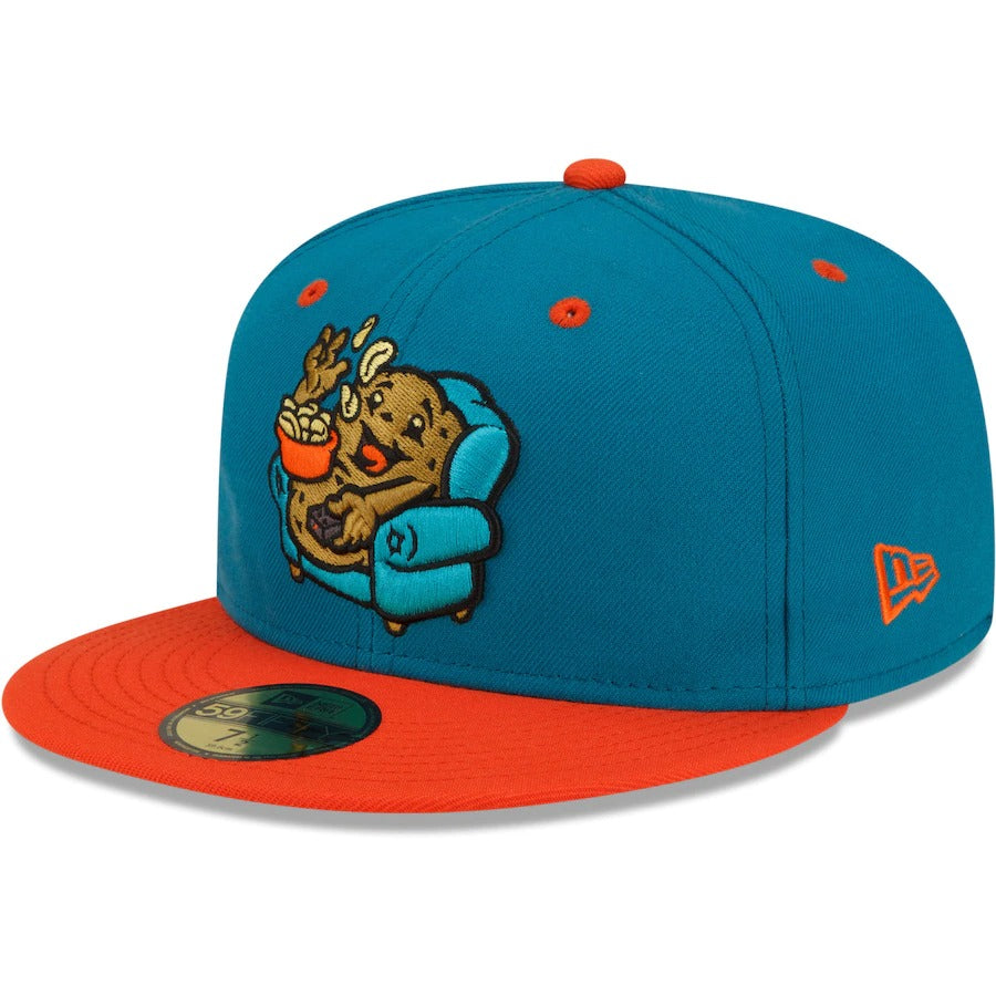 New Era Hickory Crawdads Teal/Orange Theme Night 59FIFTY Fitted Hat