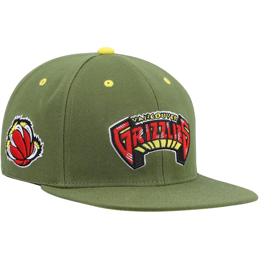 Mitchell & Ness x Lids Vancouver Grizzlies Olive Hardwood Classics Dusty Fitted Hat