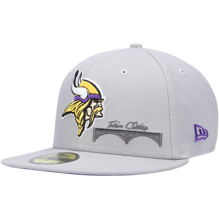 New Era Minnesota Vikings Gray City Describe 59FIFTY Fitted Hat