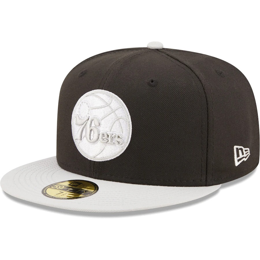 New Era Philadelphia 76ers Black/Gray Two-Tone Color Pack 59FIFTY Fitted Hat