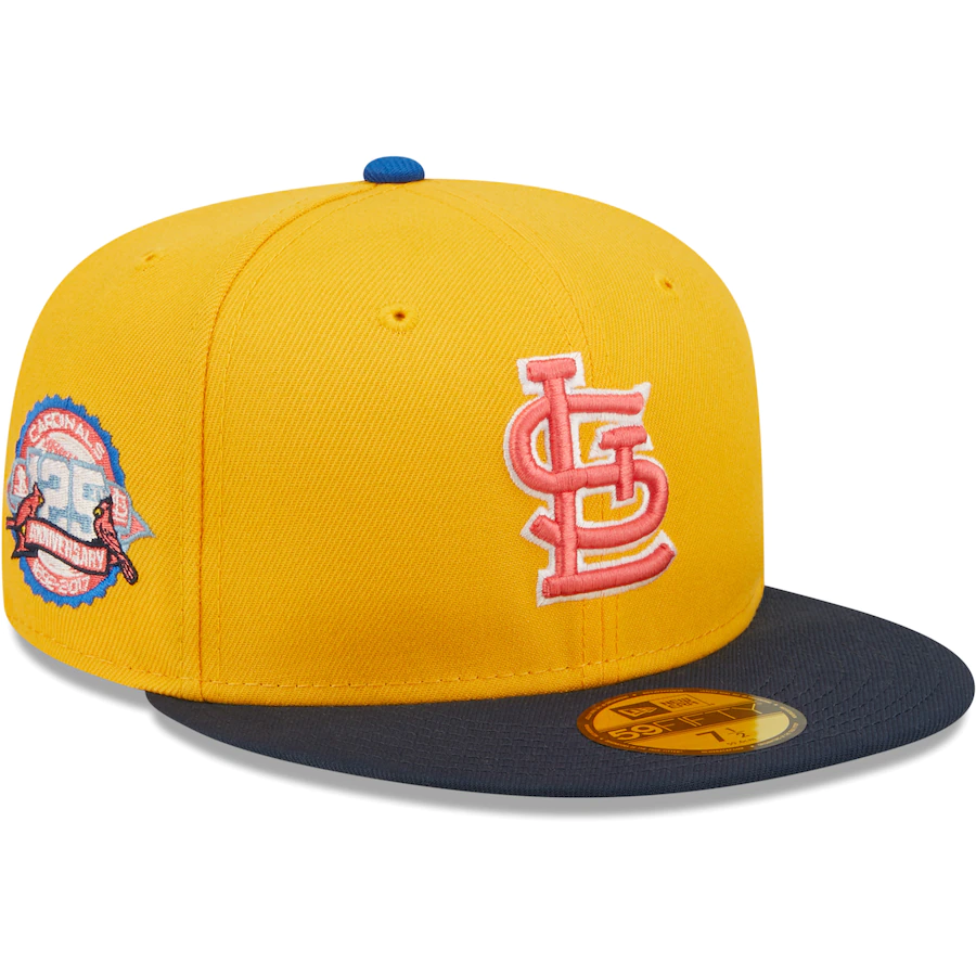 New Era St. Louis Cardinals Gold/Azure 125th Anniversary Undervisor 59FIFTY Fitted Hat