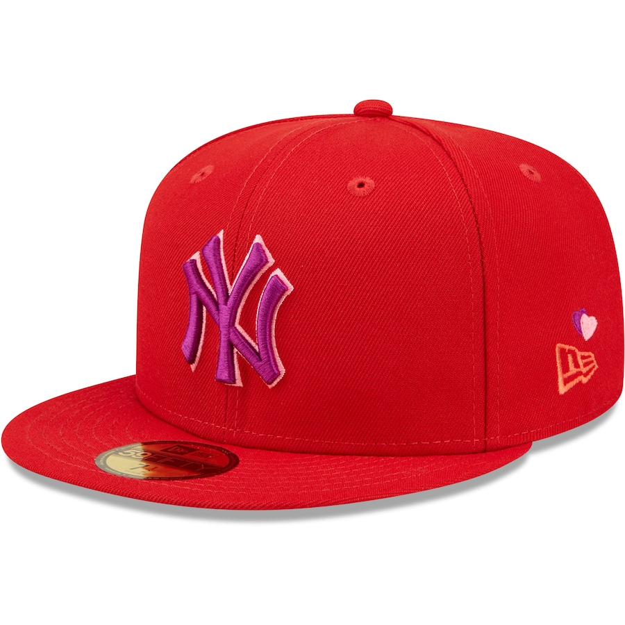 New Era Red New York Yankees Purple Undervisor 59FIFTY Fitted Hat