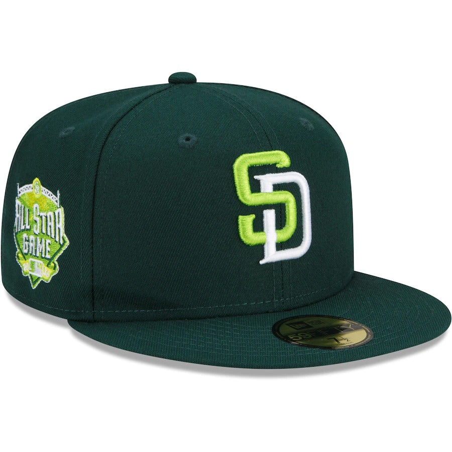 New Era San Diego Padres Green 2016 MLB All-Star Game Color Fam Lime Undervisor 59FIFTY Fitted Hat