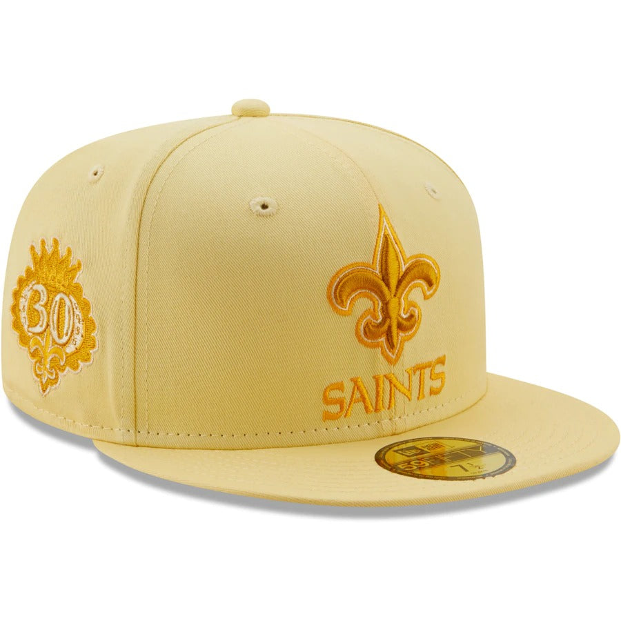 New Era New Orleans Saints Yellow 30 Years The Pastels 59FIFTY Fitted Hat