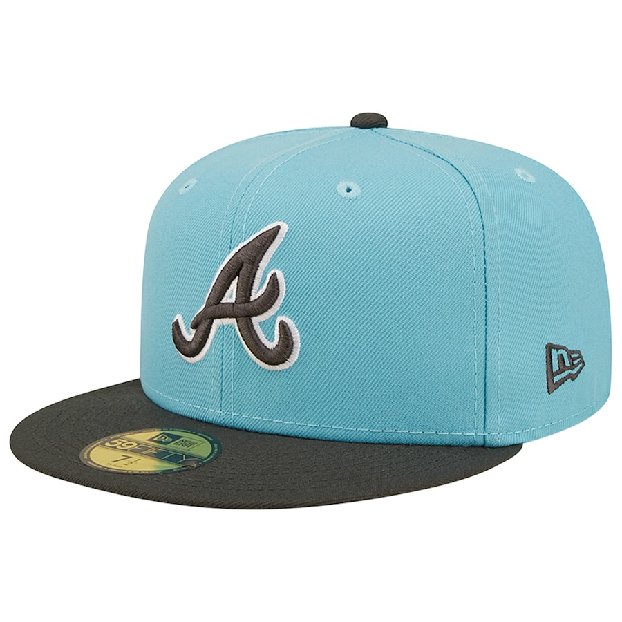 New Era Light Blue/Charcoal Atlanta Braves Two-Tone Color Pack 59FIFTY Fitted Hat