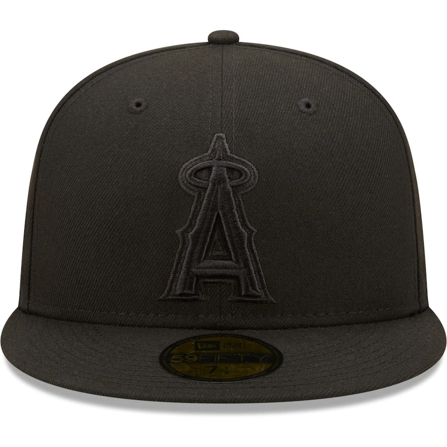 New Era Los Angeles Angels Black Angel Stadium Splatter 59FIFTY Fitted Hat