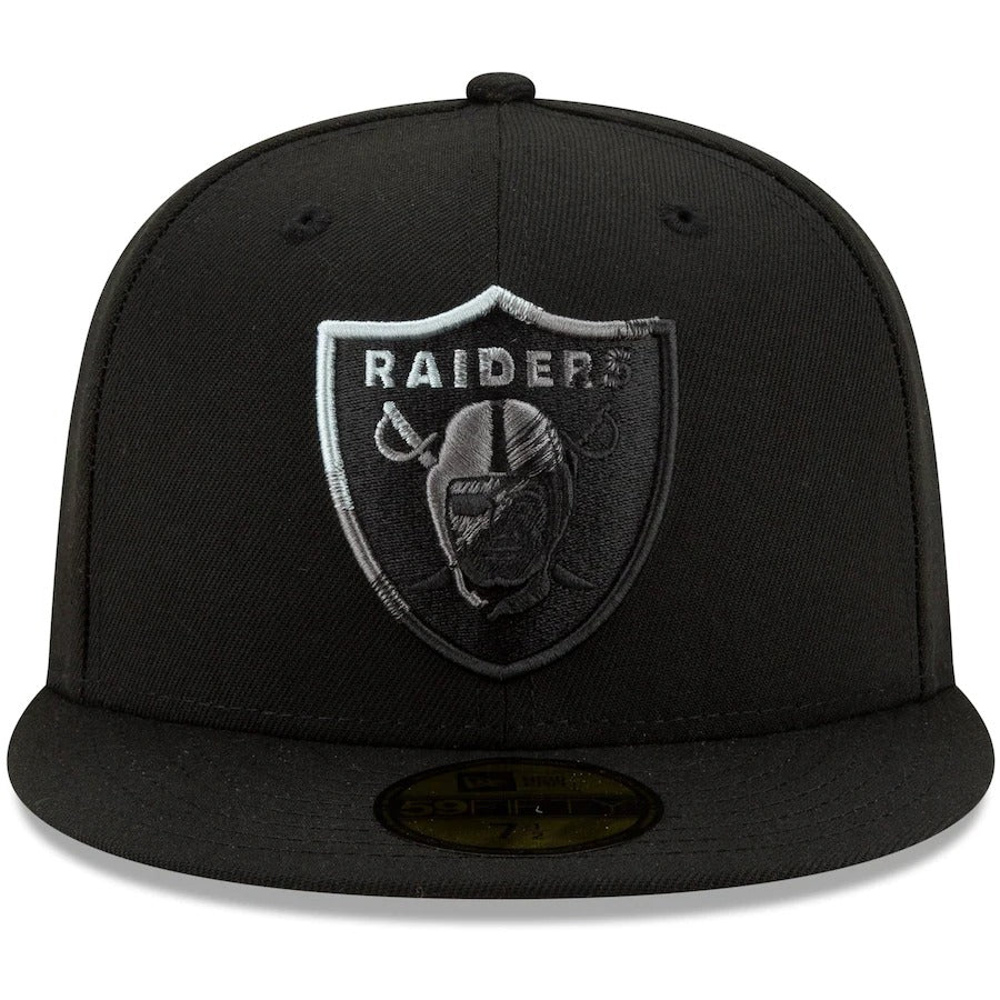 New Era Black Las Vegas Raiders Logo Color Dim 59FIFTY Fitted Hat