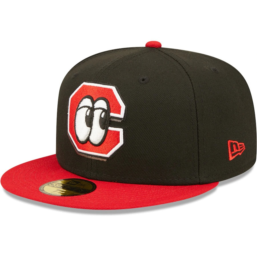 New Era Chattanooga Lookouts Black Road Authentic Collection 59FIFTY Fitted Hat