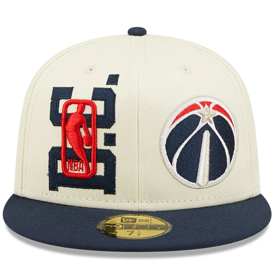 New Era Washington Wizards Cream/Navy 2022 NBA Draft 59FIFTY Fitted Hat