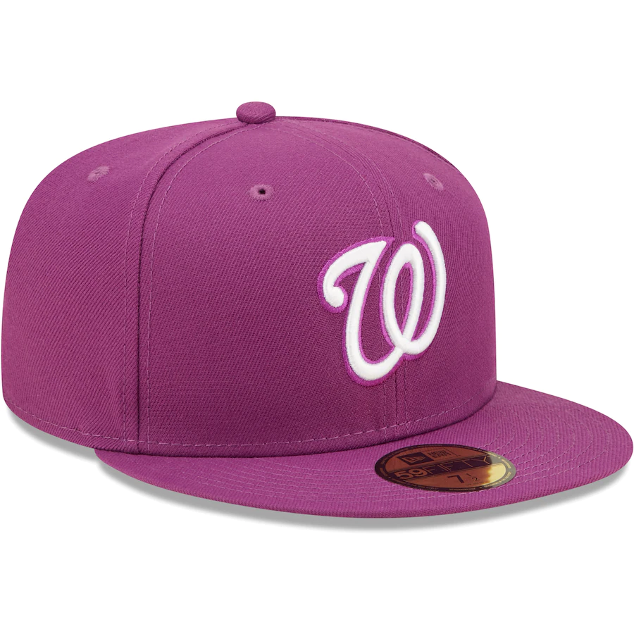 New Era Washington Nationals Grape Purple Logo 59FIFTY Fitted Hat