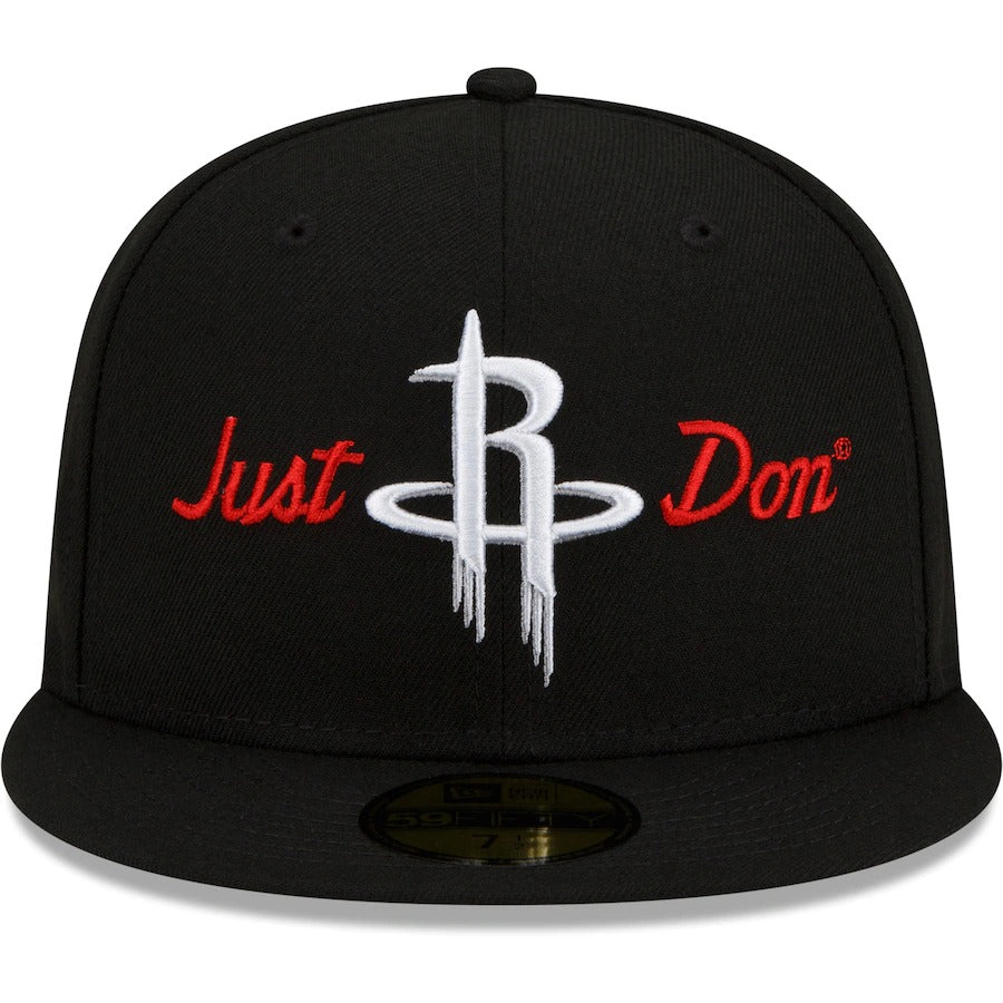 New Era x Just Don Houston Rockets Black 59FIFTY Fitted Hat