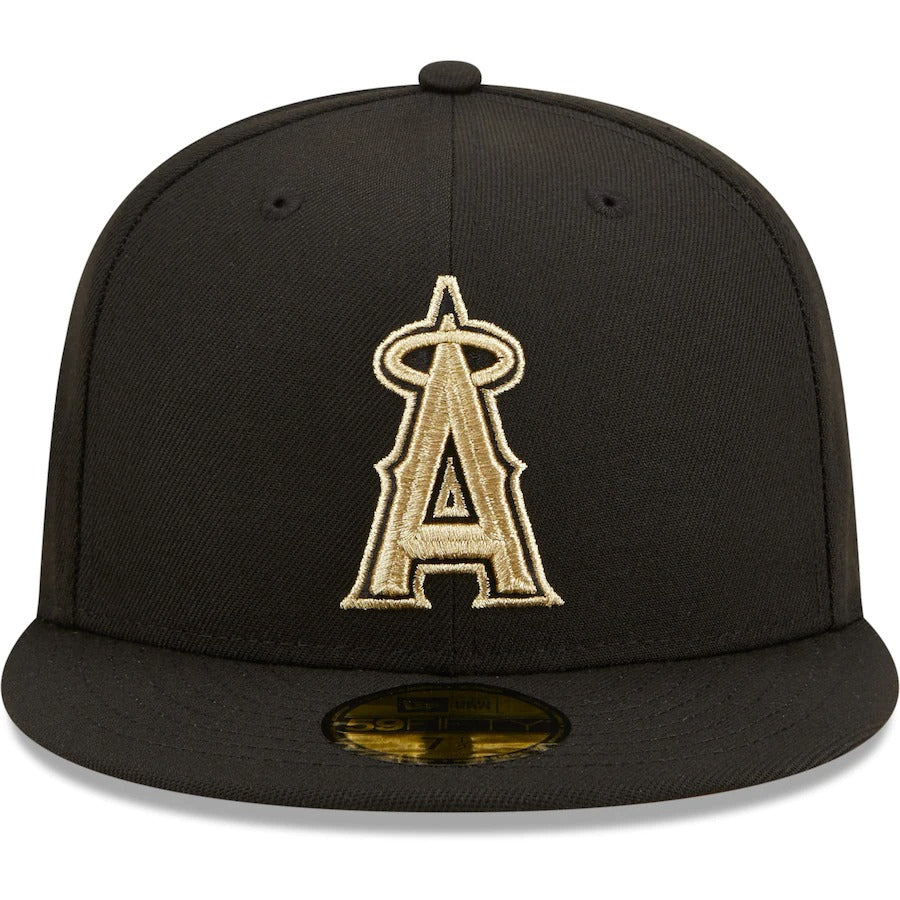 New Era Los Angeles Angels Black 1989 All-Star Game Metallic Gold Undervisor 59FIFTY Fitted Hat