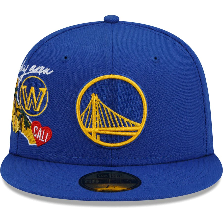 New Era Golden State Warriors Royal City Cluster 59FIFTY Fitted Hat