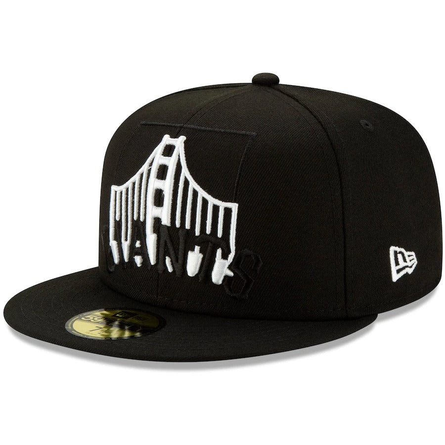 New Era Black San Francisco Giants Monochrome Logo Elements 59FIFTY Fitted Hat