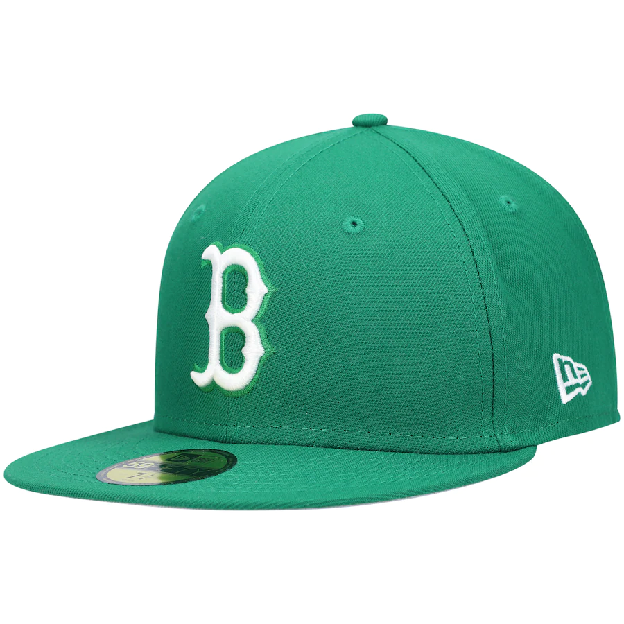 New Era Boston Red Sox Kelly Green Logo White 59FIFTY Fitted Hat