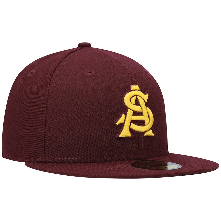 New Era Arizona State Sun Devils Maroon Logo Basic 59FIFTY Fitted Hat