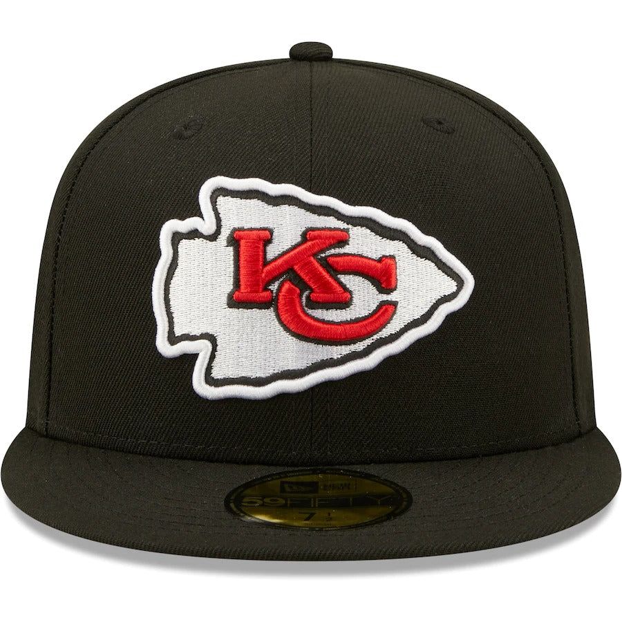 New Era Kansas City Chiefs Black Team 40th Anniversary Patch 59FIFTY Fitted Hat