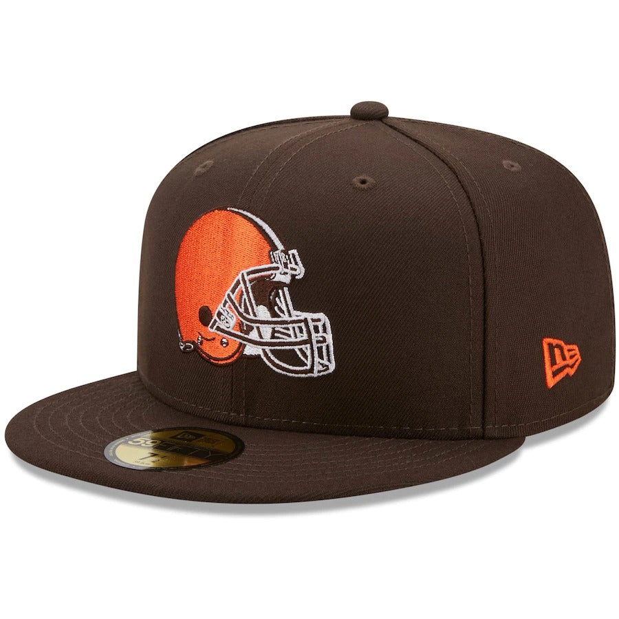 New Era Brown Cleveland Browns Field Patch 59FIFTY Fitted Hat