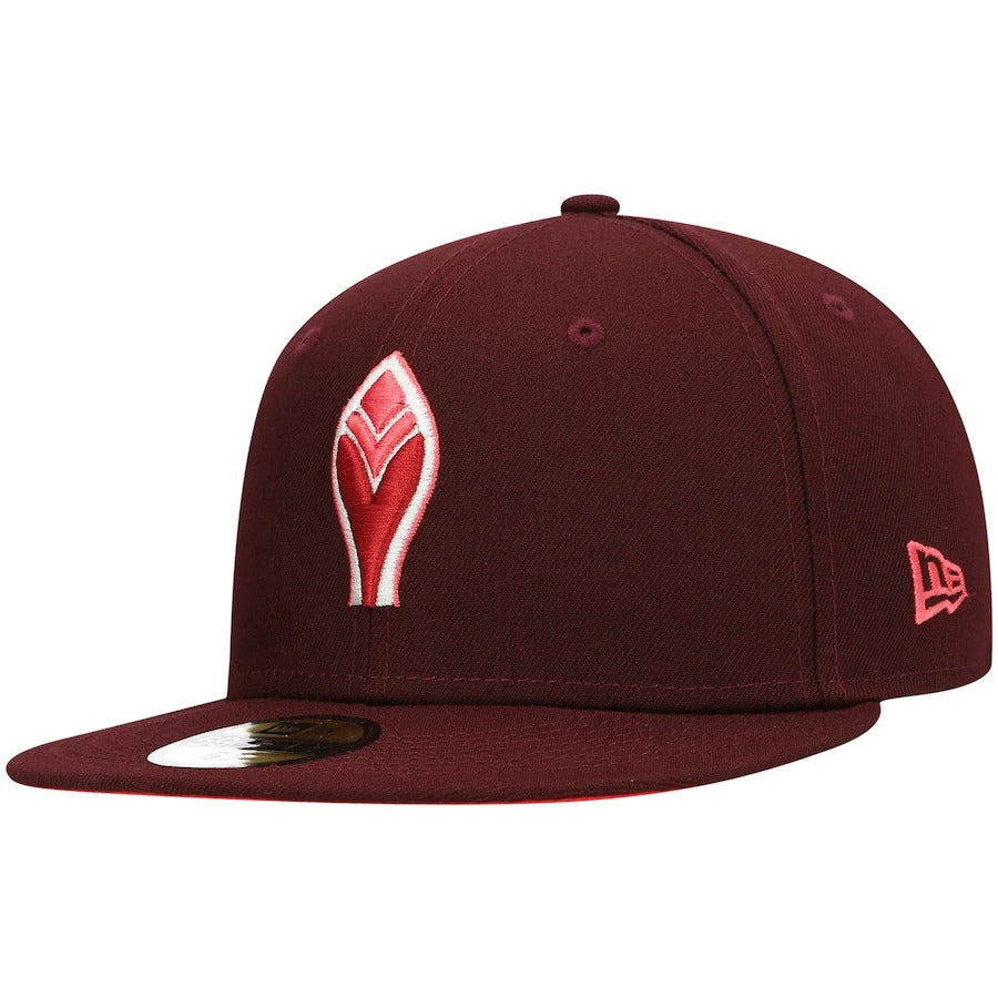 New Era Atlanta Braves Maroon 150th Anniversary Color Fam Lava Red Undervisor 59FIFTY Fitted Hat