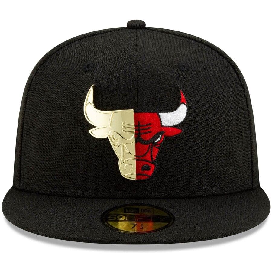 New Era Chicago Bulls Split Metal & Thread 59FIFTY Fitted Hat W/ Matching Sneakers