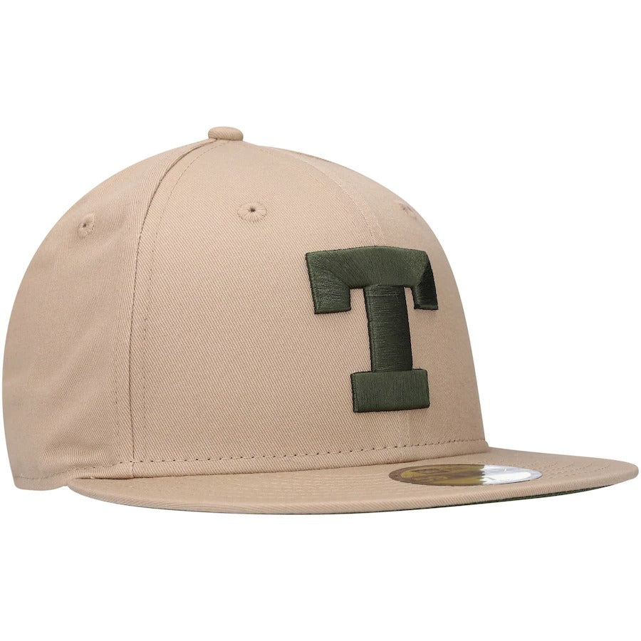 New Era Tan Texas Longhorns Camel & Rifle 59FIFTY Fitted Hat