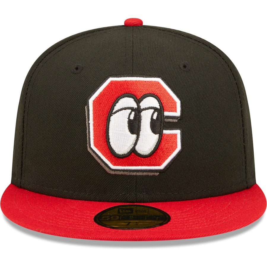 New Era Chattanooga Lookouts Black Road Authentic Collection 59FIFTY Fitted Hat