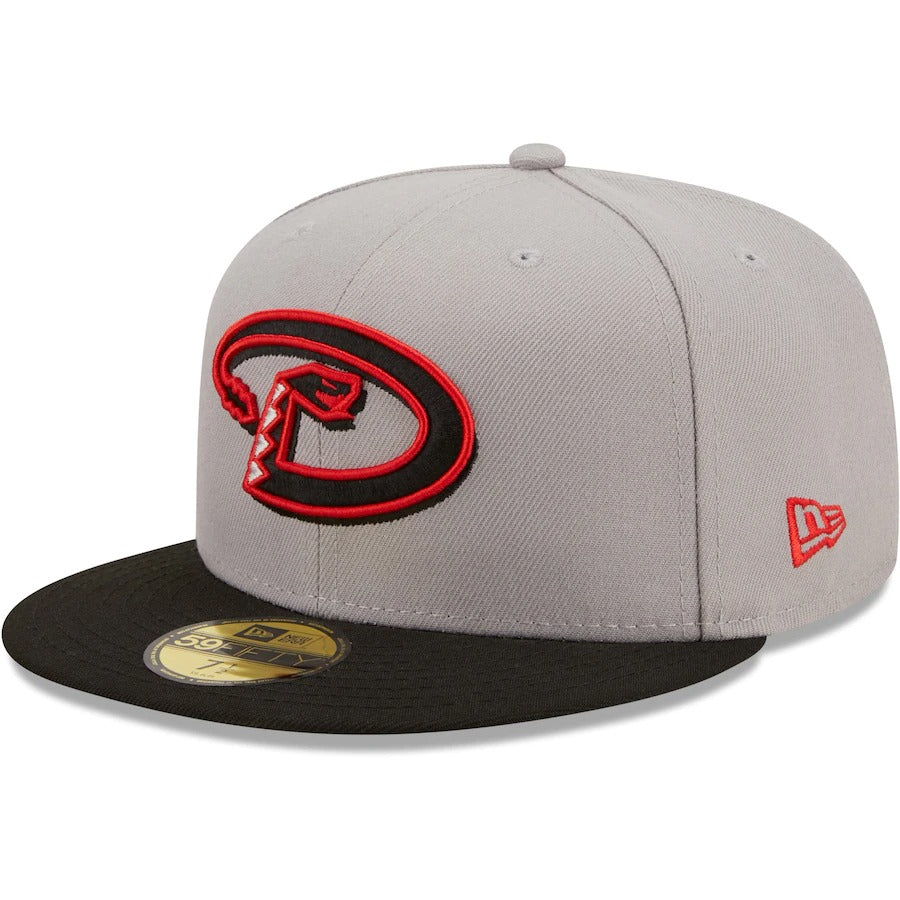 New Era Arizona Diamondbacks Gray/Black 2001 World Series Red Undervisor 59FIFTY Fitted Hat