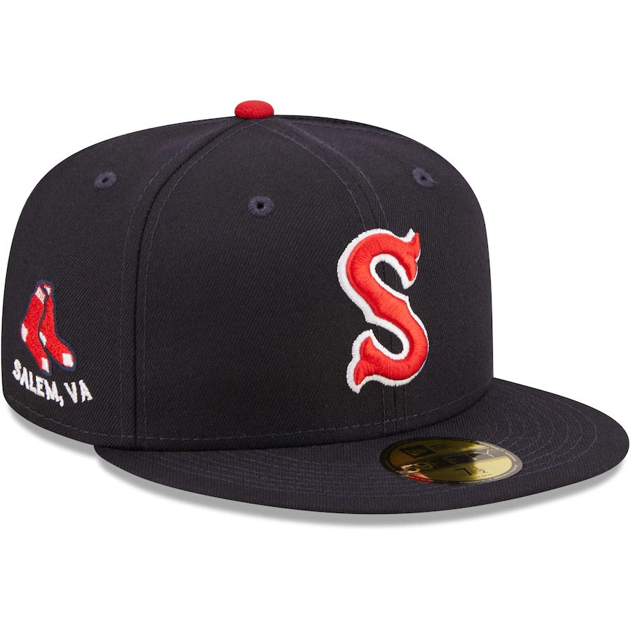 New Era Salem Red Sox Navy Authentic Collection 59FIFTY Fitted Hat