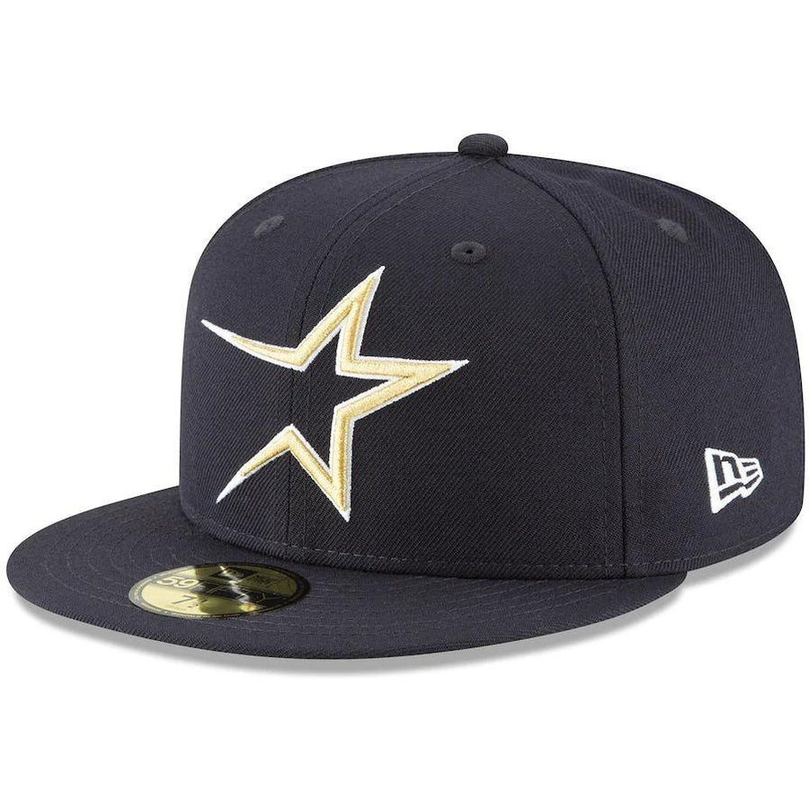 New Era Houston Astros Navy Cooperstown Collection Logo 59FIFTY Fitted Hat