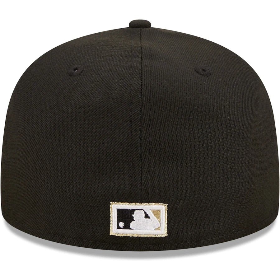 New Era Los Angeles Angels Black 1989 All-Star Game Metallic Gold Undervisor 59FIFTY Fitted Hat
