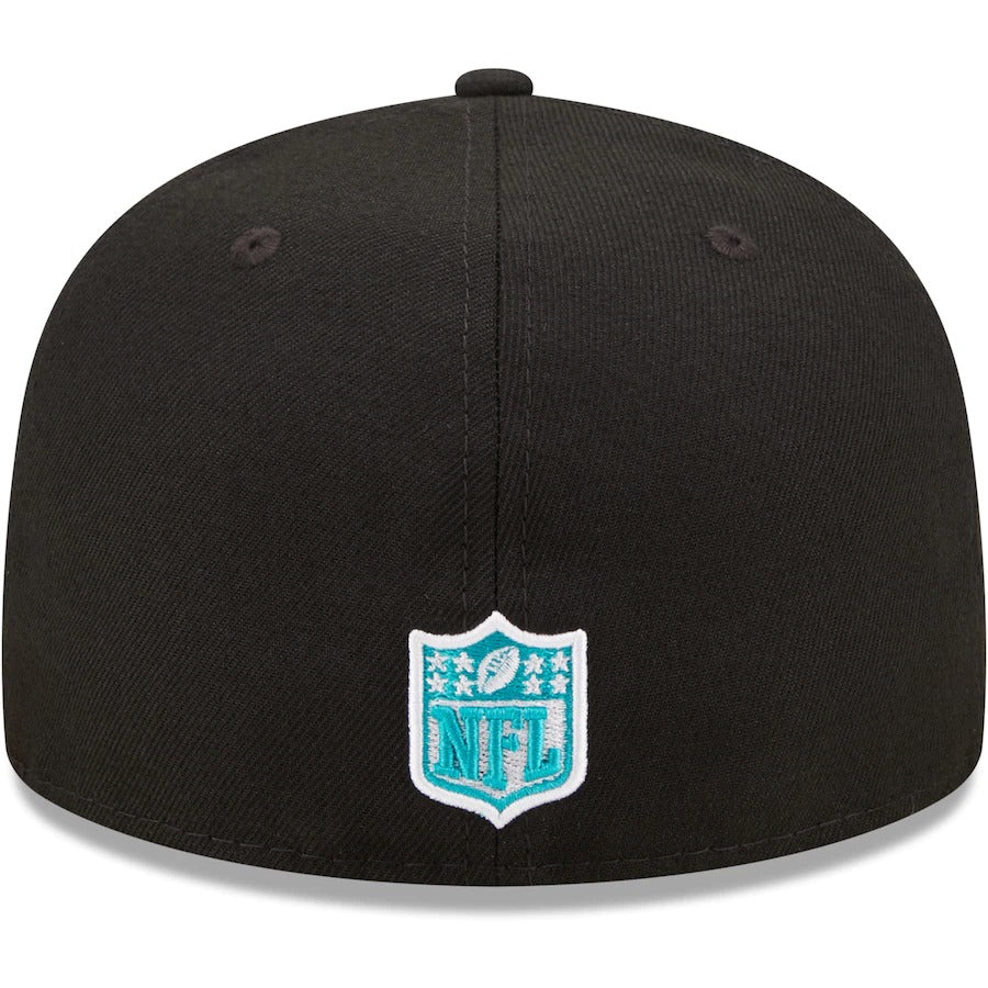 New Era Black Miami Dolphins 30th Anniversary Patch 59FIFTY Fitted Hat