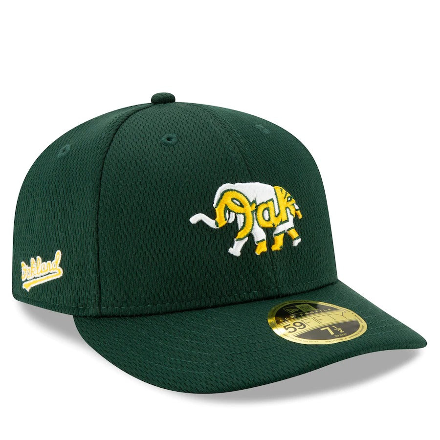 New Era Green Oakland Athletics 2021 Batting Practice Low Profile 59FIFTY Fitted Hat